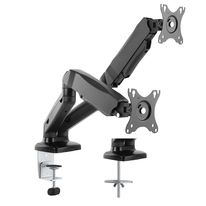 Value Monitor Arms | Table Mounting | Gas Spring | 5 Joints | Black