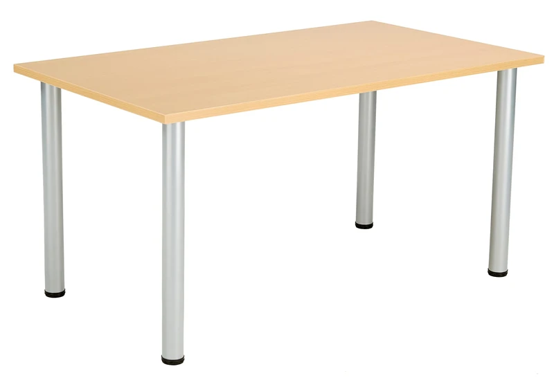 Office Hippo Desk Table, Sturdy & Robust Computer Table, Stylish Work Table For Home Office, Ideal For Canteen or Meeting Room, High Table Desk, 5 Year Guarantee - Oak