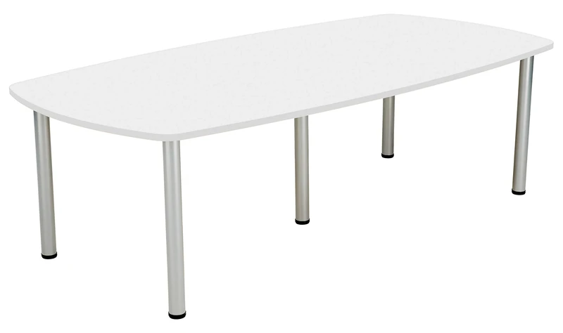 Office Hippo Heavy Duty, Sturdy Large Workstation for Boardroom, Meeting or Shared Space, Desk, Table, Durable Design, White, 240 x 120 x 73 cm