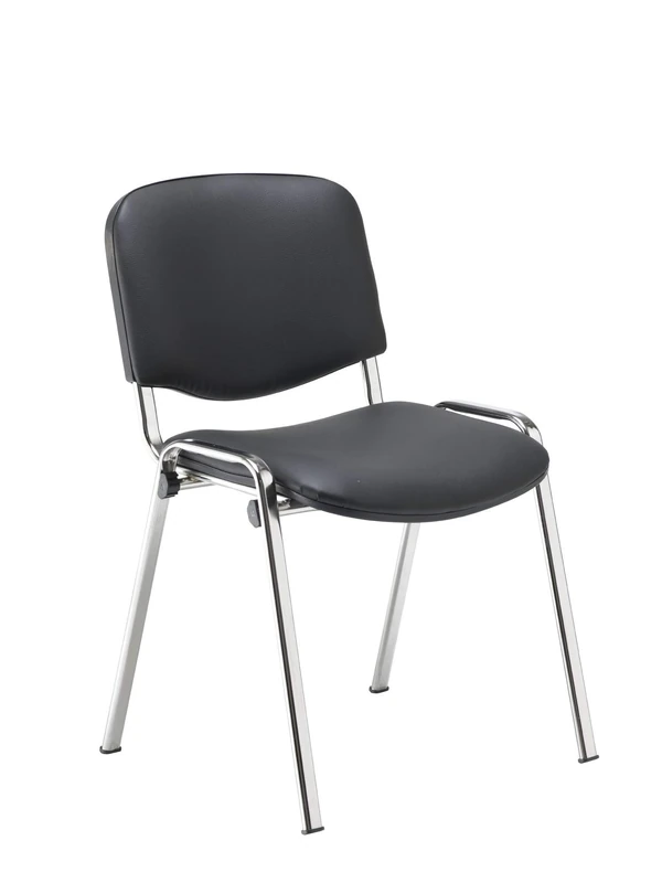Jemini Multipurpose Stacking Chair 532x585x805mm Chrome/Black Polyurethane KF90563