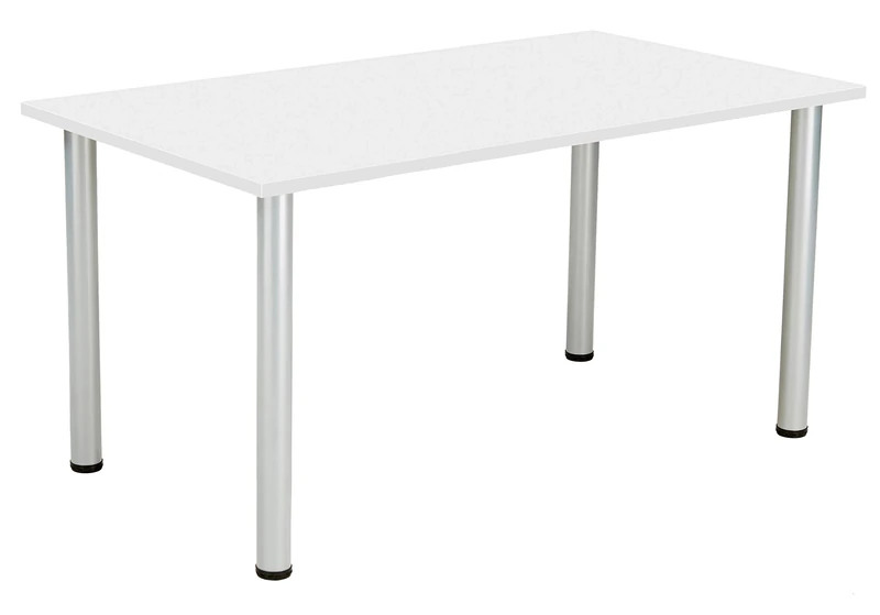 Office Hippo Desk Table, Sturdy & Robust Computer Table, Stylish Work Table For Home Office, Ideal For Canteen or Meeting Room, High Table Desk, 5 Year Guarantee - White