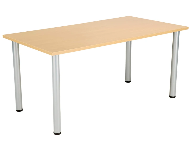 Office Hippo Desk Table, Sturdy & Robust Computer Table, Stylish Work Table For Home Office, Ideal For Canteen or Meeting Room, High Table Desk, 5 Year Guarantee - Oak