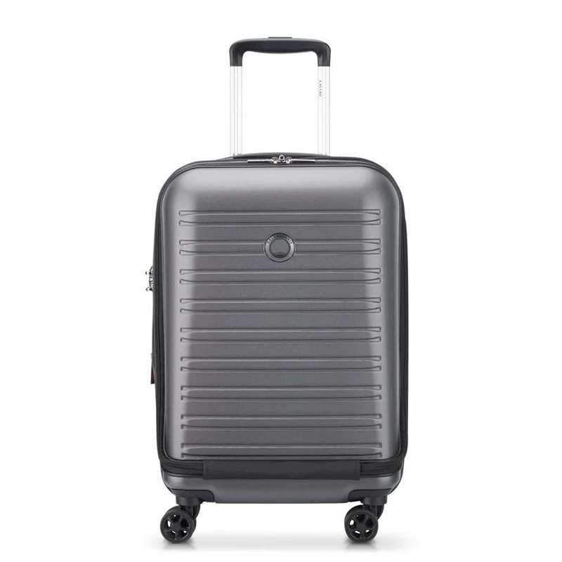 DELSEY Paris - SEGUR 2.0 -Extendable Rigid Cabin Suitcase - 55x35x30 cm - 51 liters - S - Grey Business
