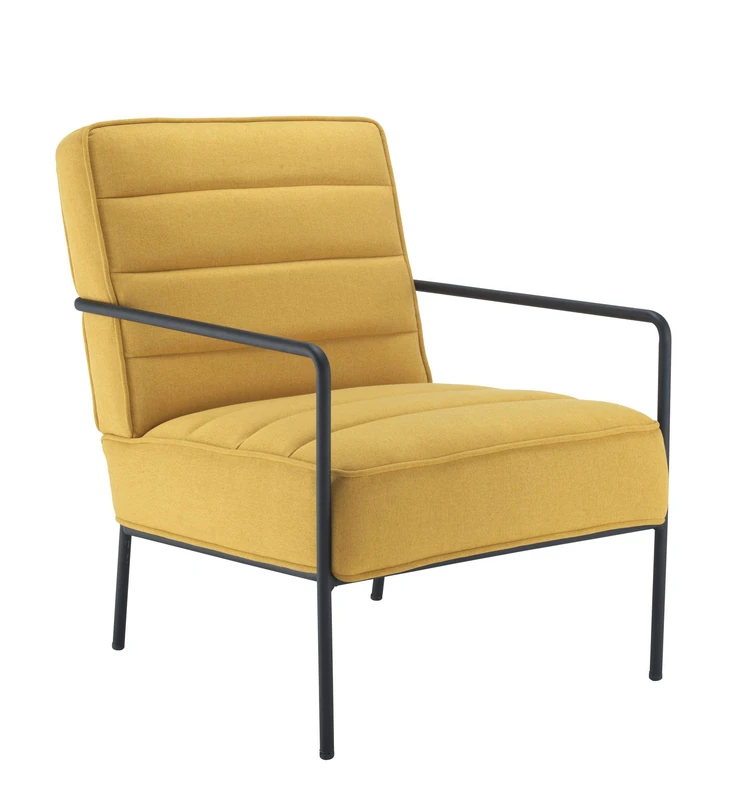 Office Hippo Amethyst Reception Lounge Chair, Mustard Yellow