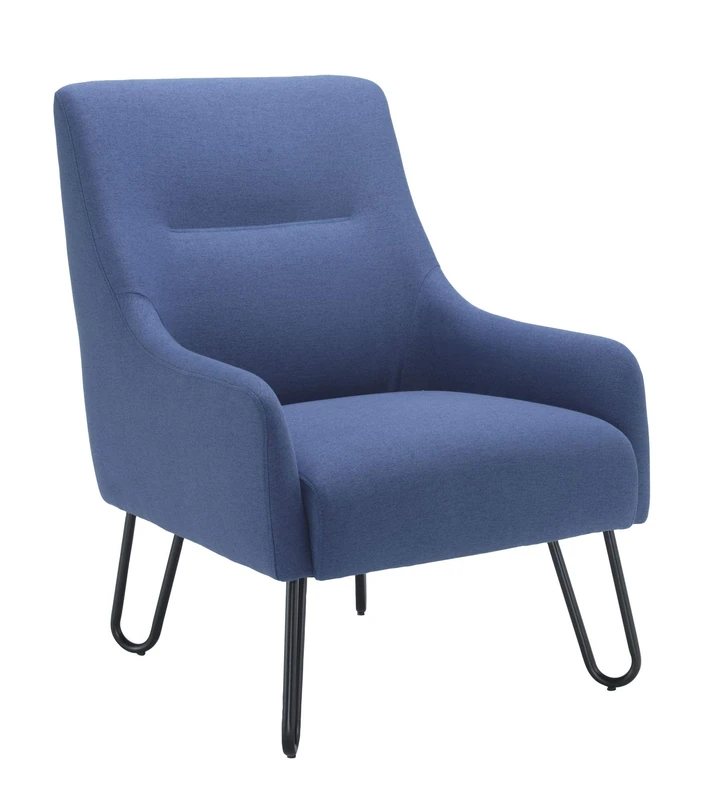 Office Hippo Garnet Reception Lounge Arm Chair, Navy Blue