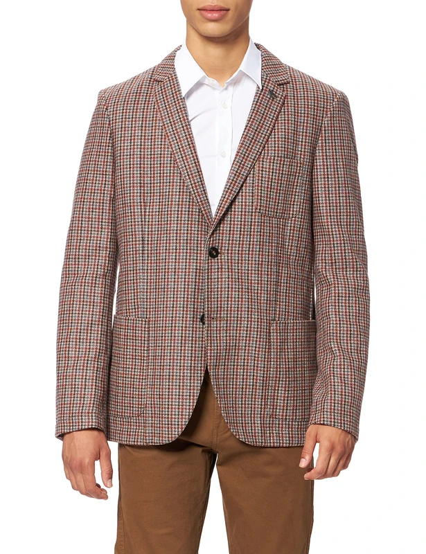 camel active Men's 444775/2497 Blazer, Red, 28 (Size: 54)