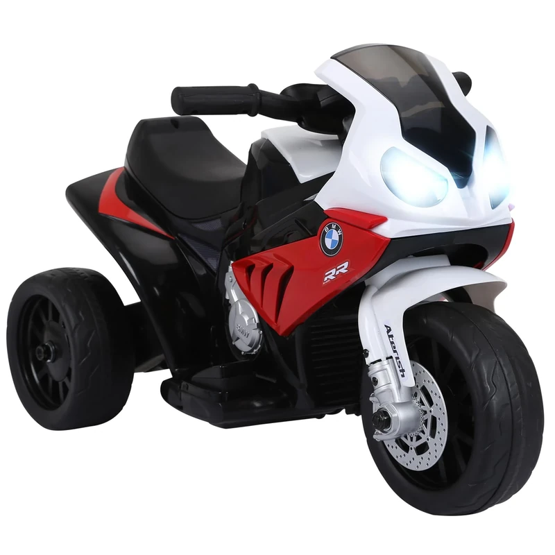 HOMCOM BMW S1000RR Licensed 6V Kids Electric Motorbike 3 Wheel Ride on Motorcycle w/Headlights Music for 18-36 Months, Red - Image 1