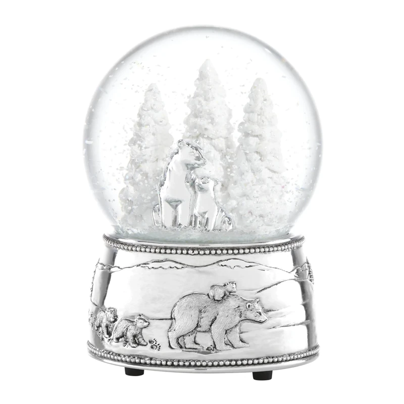 Lenox Reed and Barton North Pole Bound Polar Bear Musical Snow Globe, 2.25 LB, Multi