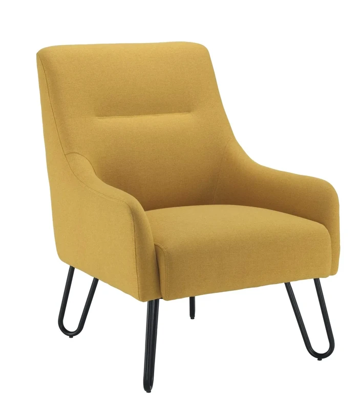 Office Hippo Garnet Reception Lounge Arm Chair, Mustard Yellow