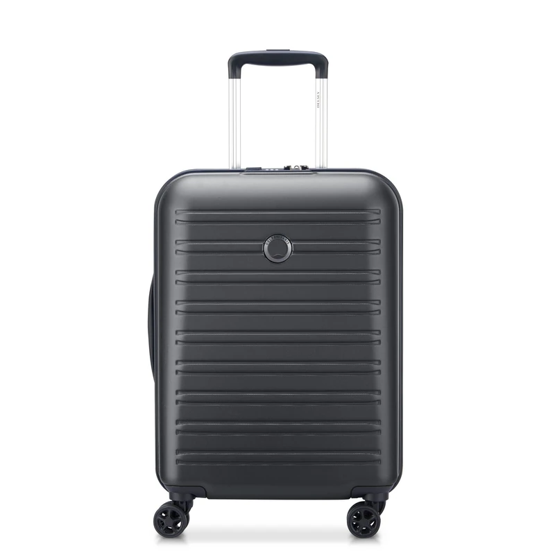 DELSEY Paris - SEGUR 2.0 - Slim Rigid Cabin Suitcase - 55x40x20 cm - 35 liters - XS - Black