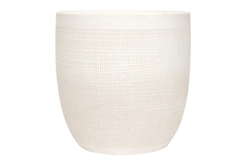 Creative Co-op Planter, White, 12 Inch Round