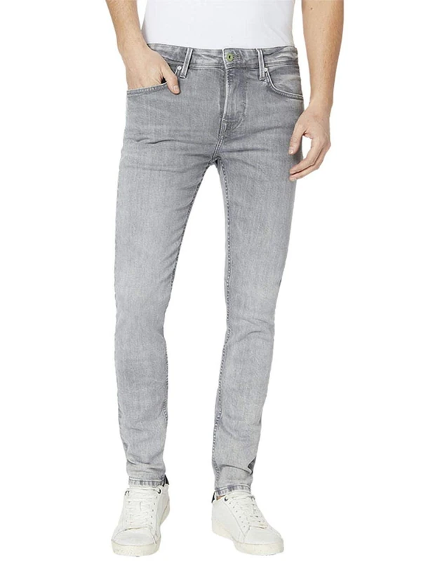 Pepe Jeans Men's Finsbury Skinny Jeans, Grey (Wiser Wash Used Denim Wy0), W28/L32