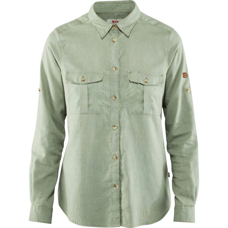 FJALLRAVEN F89843-516 Övik Travel Shirt LS W Sage Green M