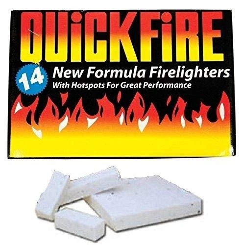 Quickfire Fire Lighters Firelighters Bulk Pack Hotspots Burners BBQ COAL LIGHTERS WOOD BURNERS (4)