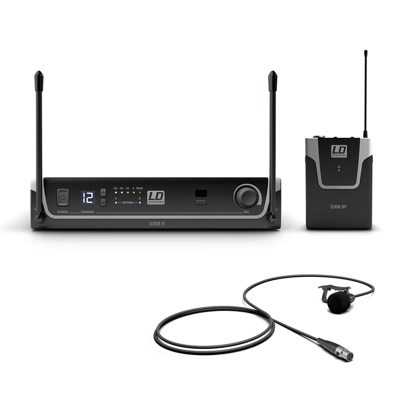 LD Systems U308 BPL - Wireless Microphone System with Bodypack and Lavalier Microphone - 823-832 MHz + 863-865 MHz