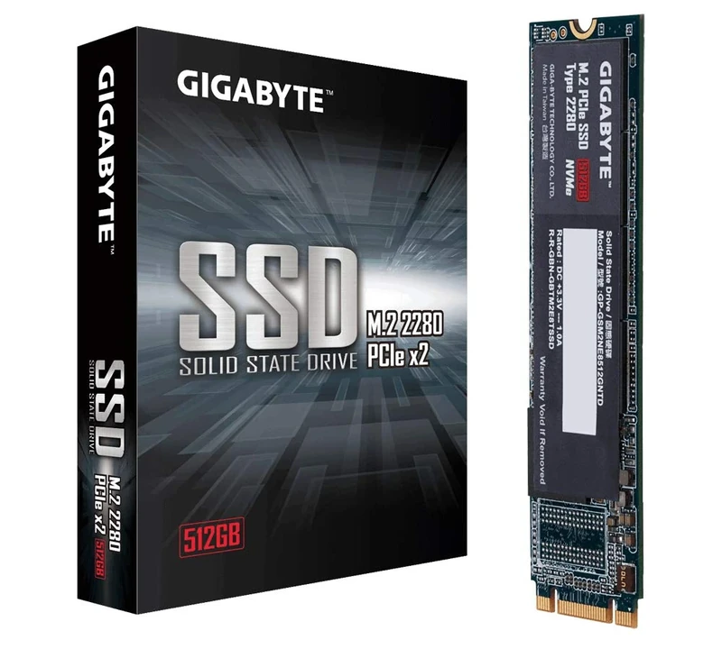 Gigabyte 512GB M.2 PCIe x2 NVMe SSD/Solid State Drive