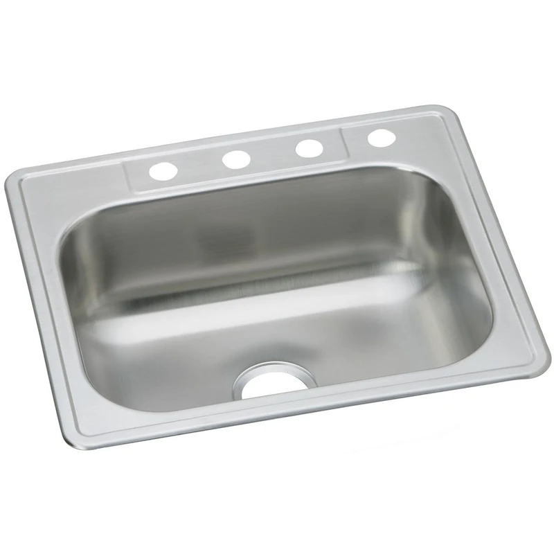 20 Gauge Stainless Steel 33" X 22" X 8.0625" Single Bowl Top Mount Kitchen Sink