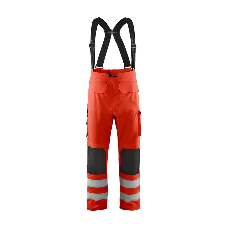 Blakläder 130220035500XXXL Level 2 Rain Trousers, High Vis Red, Size XXXL