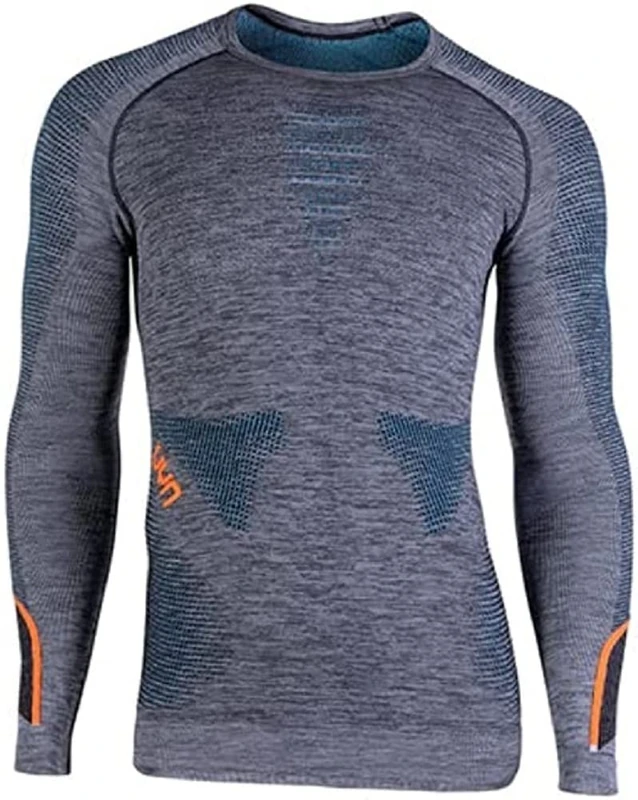 UYN Artze Wall Art Men's Ambityon UW T-Shirt, Black Melange/Atlantic/Orange Shiny, X-Large