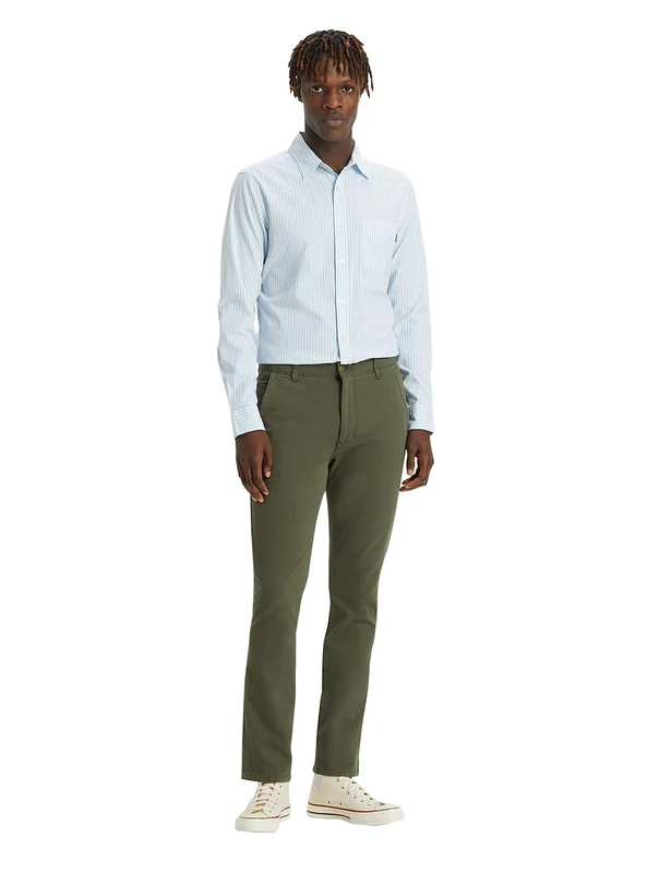 Dockers Men's Smart 360 Flex Alpha Skinny Trouser, Dockers Olive, 32W 32L UK