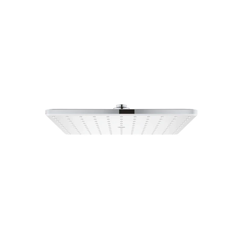 GROHE Rainshower 310 Mono Cube Head Shower, 310mm Water-Saving Shower Head, Chrome Finish, White Spray Plate, Square Shape 26568LS0