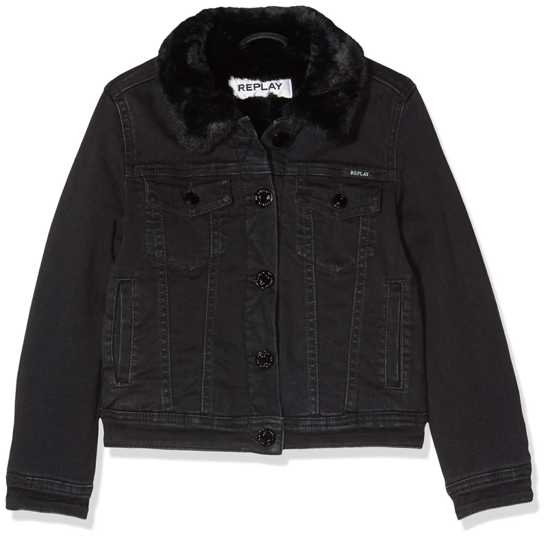 Replay Girl's Sg8223.050.15d 833 Jacket - White, 14A