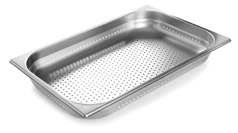 Lacor 66012Z GN 66012Z-Perforated 2/1 Bucket, Stainless Steel, 530 x 650 mm