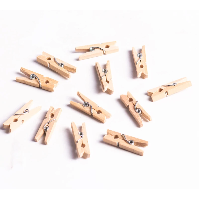 Genware Miniature Wooden Pegs 1inch / 2.5cm - Pack of 1000 - Creative Drink Presentation, Garnish Pegs