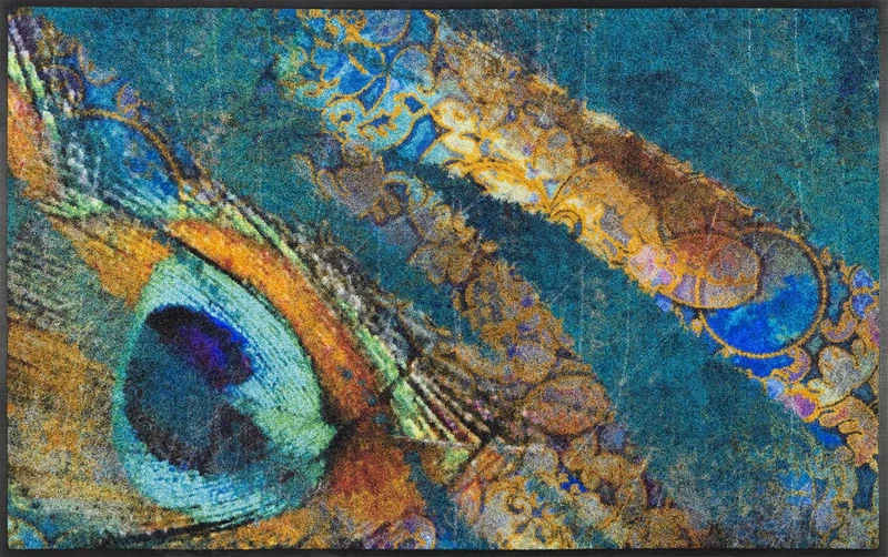 wash+dry doormat Exotic Pavo 75x120cm, inside and outside, washable