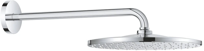 GROHE Rainshower Mono 310 Head Shower Set with 310mm Wall-Mounted Shower Head and 422mm Shower Arm, Water-Saving, Round Shape, Chrome Made in Germany 26558000