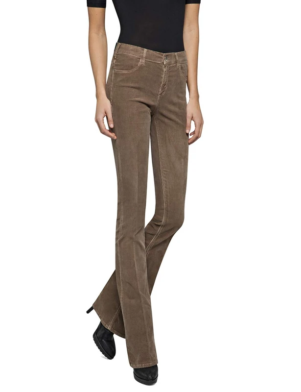 Replay Women's Stella Flared Jeans, Green Khaki, 23W / 30L - Image 1