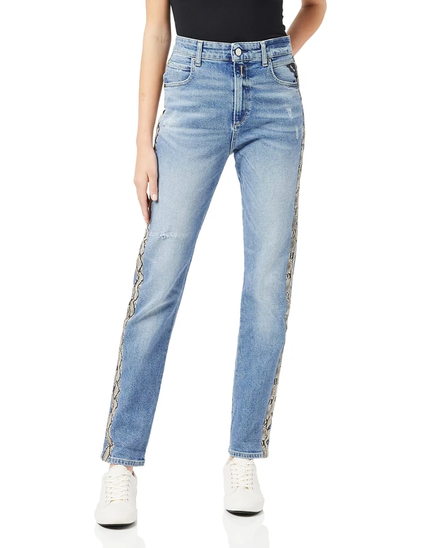 REPLAY Women's Neneh Slim Jeans, Light Blue, 26W / 32L - Image 1