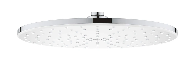 GROHE Rainshower 310 Mono Head Shower, 310mm Shower Head, Chrome Finish, White Spray Plate, Round Shape 26561LS0