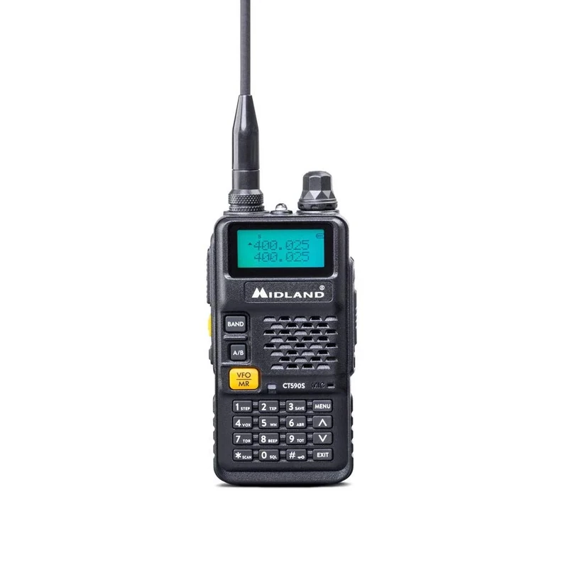 Midland - CT590 S 2 Way Radio, Dual Band VHF/UHF, 128 Programmable Channels, Digital Squelch - Two Way Radio with 50 CTCSS Tones, 208 DCS Codes, Backlit Display, 1500mAh Li-Ion Battery, Accessories