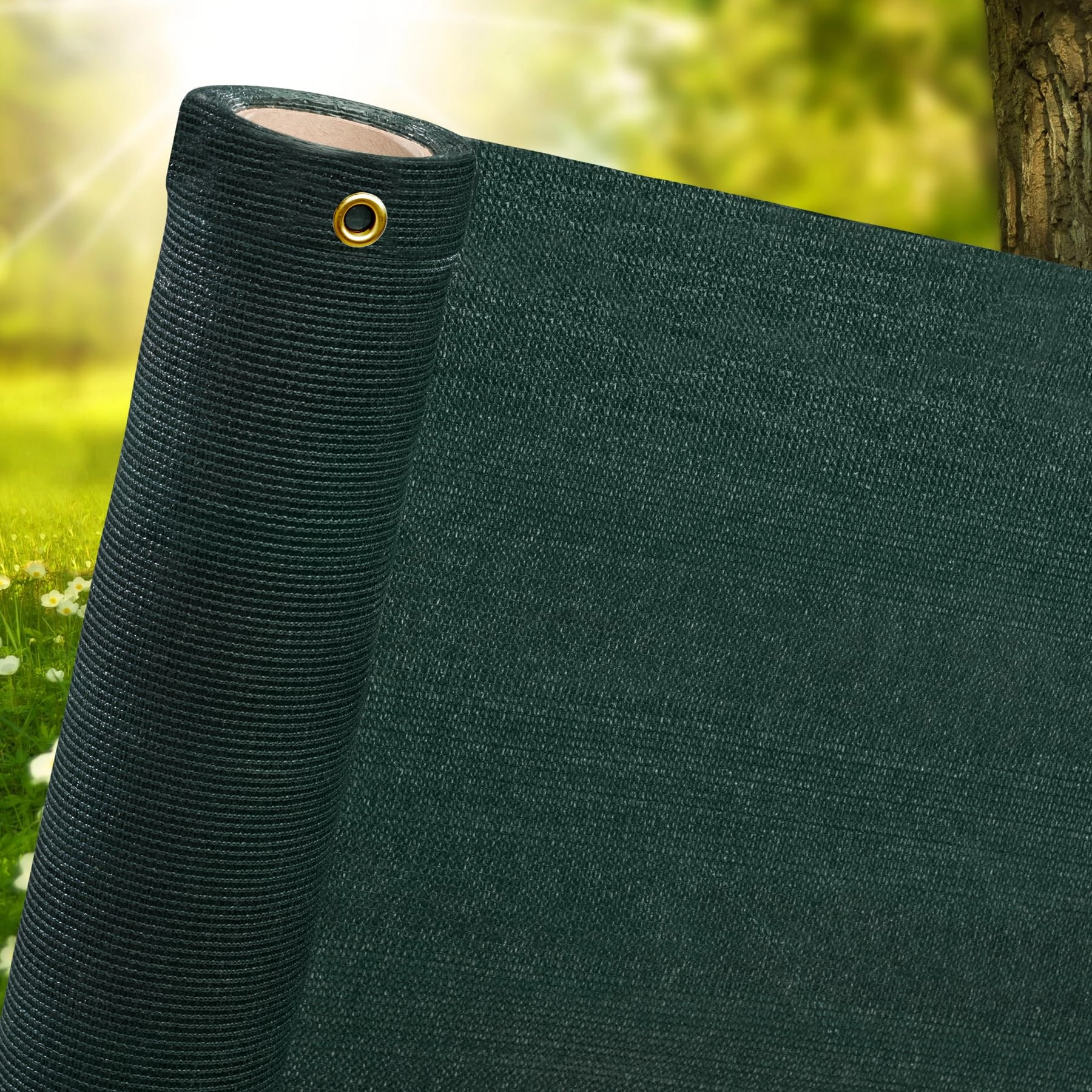 Pro-Tec 220gsm Privacy Netting Garden Screening Balcony Screen Fence Nett Windbreak Fencing 95% Shade Net Green 1.5m x 30m FREE 8 Bungees 100 Zip Ties Included