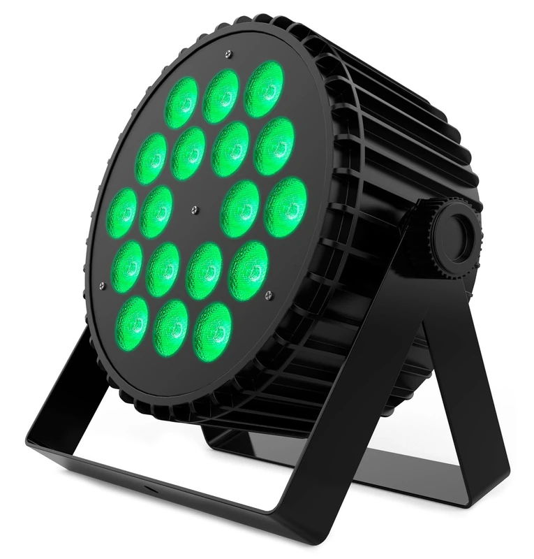 Audibax Dallas 216 LED Disco Spotlight - Professional Mobile Spotlight - Equipped with 18 12W RGBW LED Lights - Syncornization with Music - Auto Mode - 4 or 8 Channel DMX Connection
