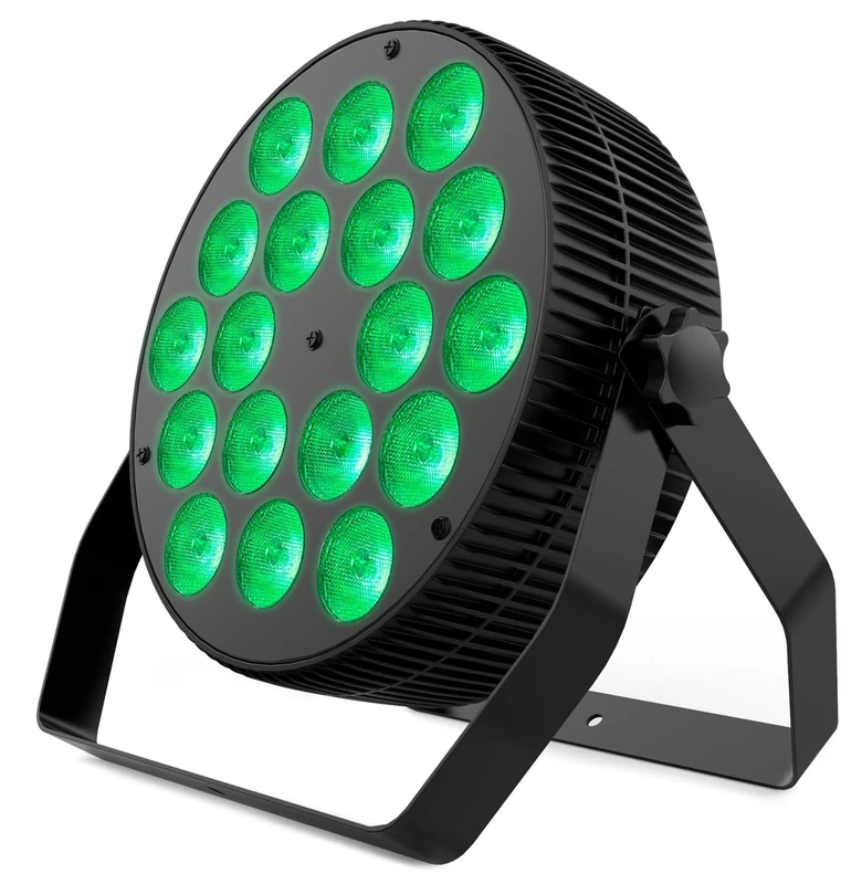 Audibax Dallas 180 Mk2 LED Disco Spotlight - Professional Mobile Spotlight - Equipped with 18 10W RGBW LED Lights - Syncornization with Music - Auto Mode - 8 Channel DMX Connection