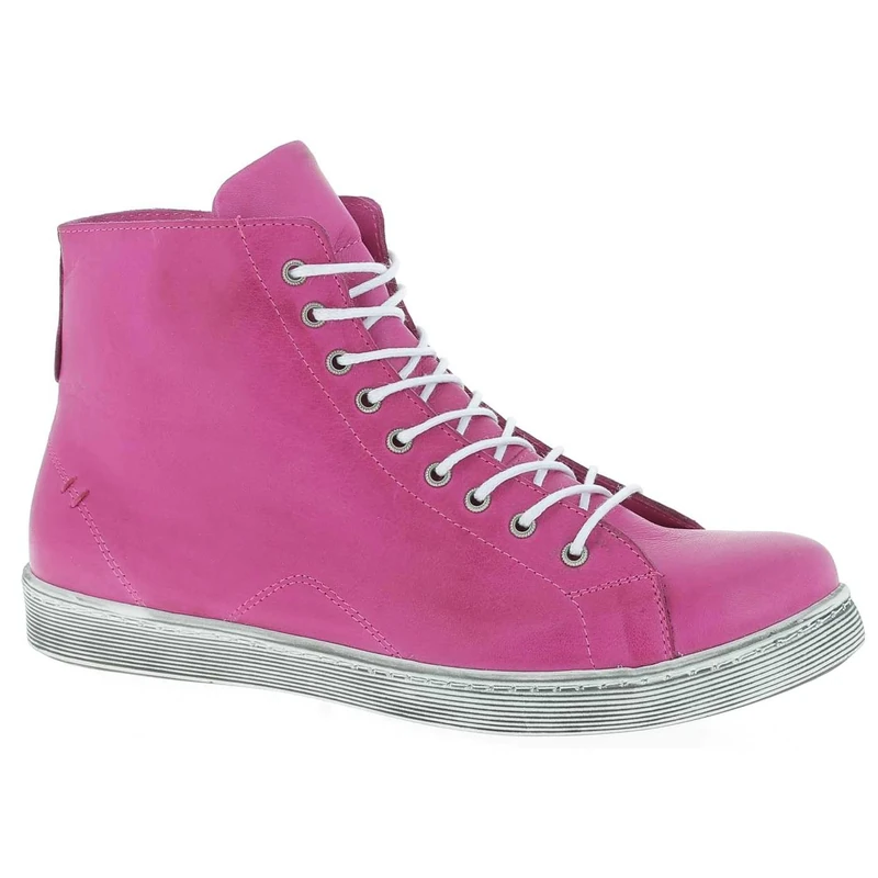 Andrea Conti 0341500 Women's Trainers High Top Lace-Up Boots, Pink, 6 UK