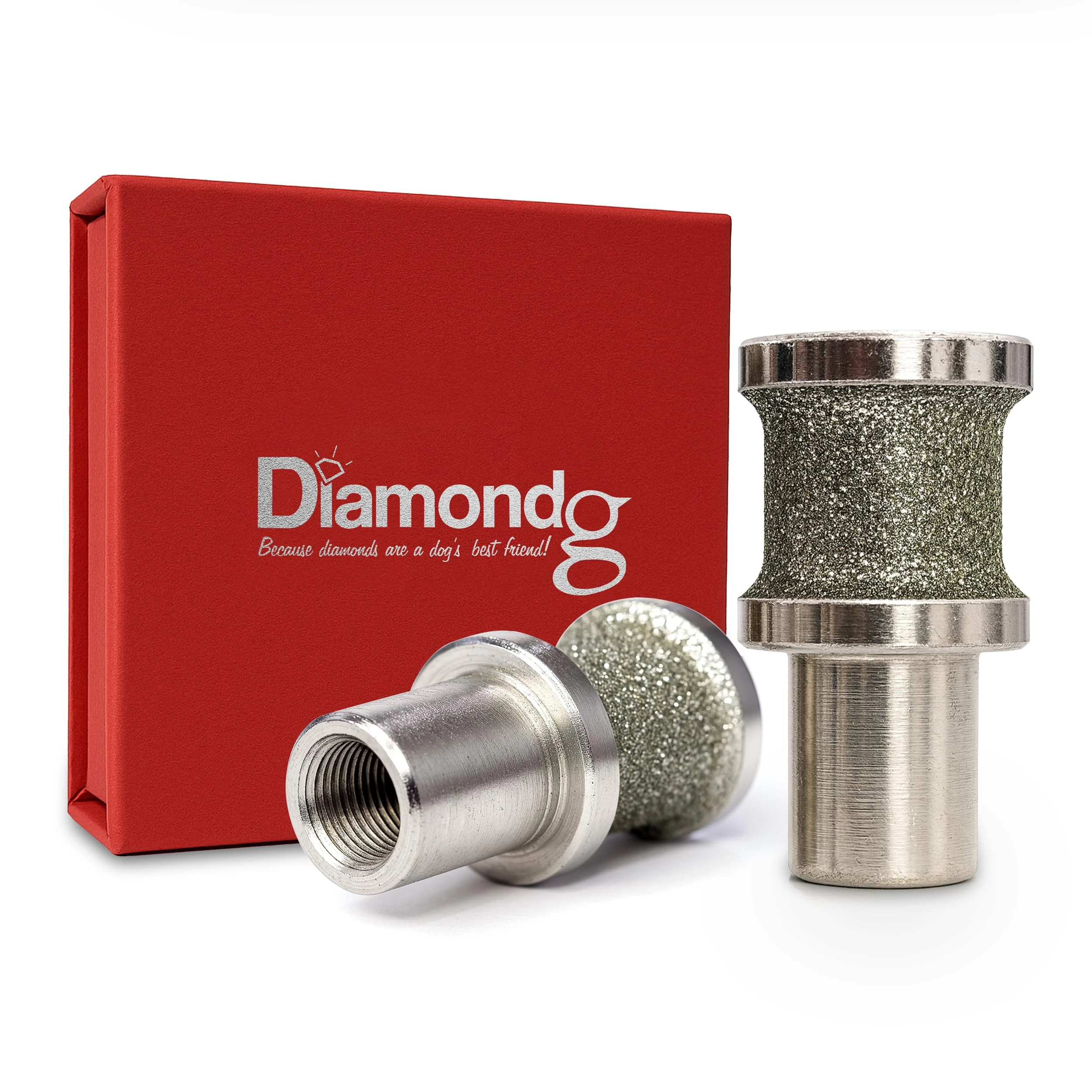 Diamondg Dog Nail Grinder Bit, 1 Pack - Compatible with Dremel, Diamond Bit for Pet Nails with 60 Grit Body & 120 Grit Polishing Bowl - Ideal for Large Dogs Over 30lbs., Enhanced Big Casey