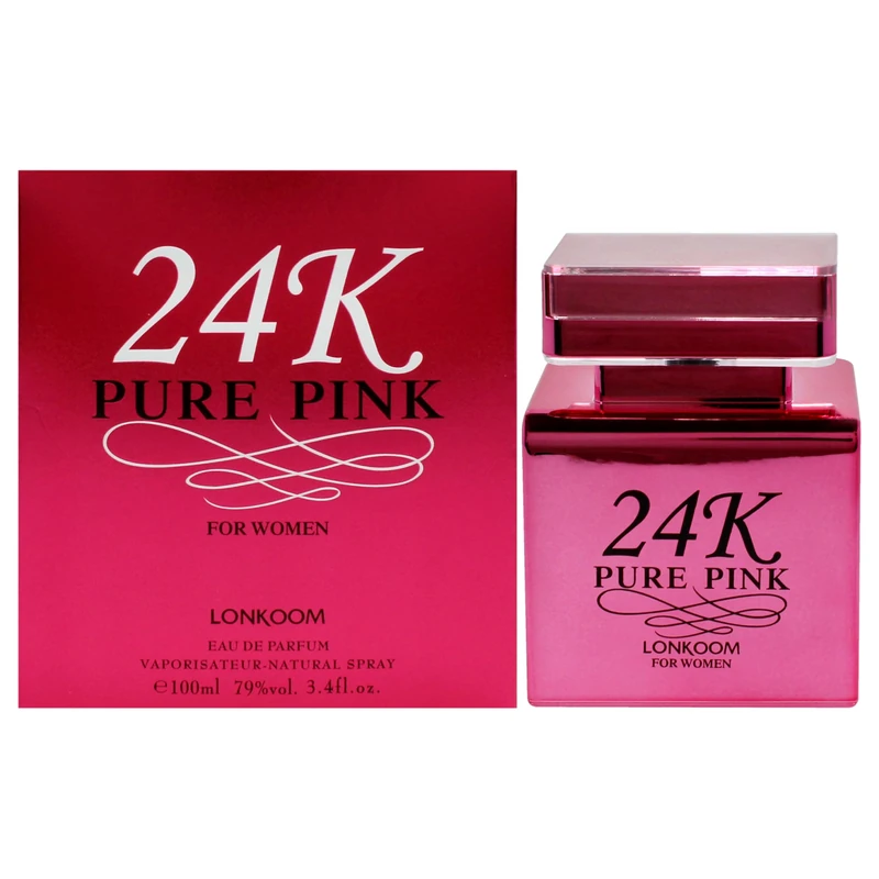 24K Pure Pink by Lonkoom for Women - 3.4 oz EDP Spray - Image 1