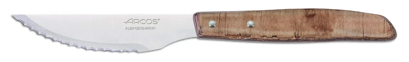 Arcos Table Knives - Box 12 Piece Steak Knife Table Knife - Blade Nitrum Stainless Steel 110 mm (4.33 Inch) - Handle Pack Wood Brown Colour