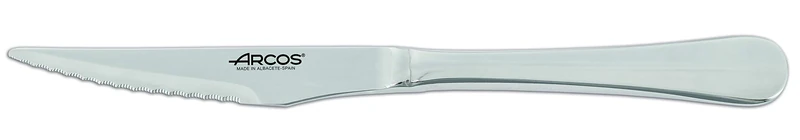 Arcos Series Burdeos - Box 12 Pieces Steak Knife - Monoblock of one Piece Stainless Steel 110 mm (4.33 Inch) Silver Colour (12 Piece)