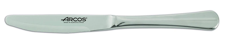 Arcos Series Burdeos - Box 12 Pieces Lunch Knife Table Knife - Monoblock of one Piece Stainless Steel 85 mm (3.35 Inch) Silver Colour (12 Piece)