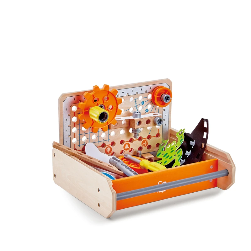 Hape E3029 Junior Inventor Science Experiment Wooden Toolbox