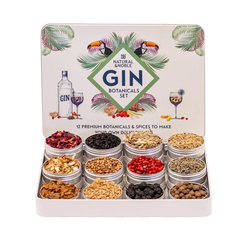 Gin Botanicals and Infusions Gift Kit. Set of 12 Finest Botanicals and Spices for Gin. - Image 1