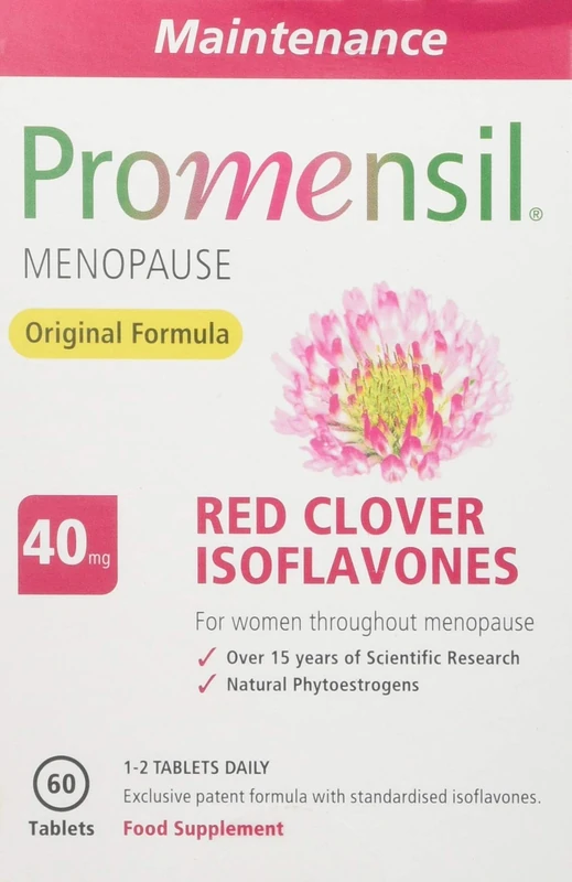 Promensil Menopause Original General Wellbeing 40 mg Red Clover Isoflavones Phytoestrogens 60 Tablets