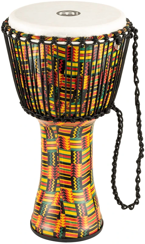 Meinl Percussion Rope Travel Djembe - Large Handdrum - With Nylon Ropes - Diameter 12 Inches - Plastic, Multicoloured (PADJ5-L-F)