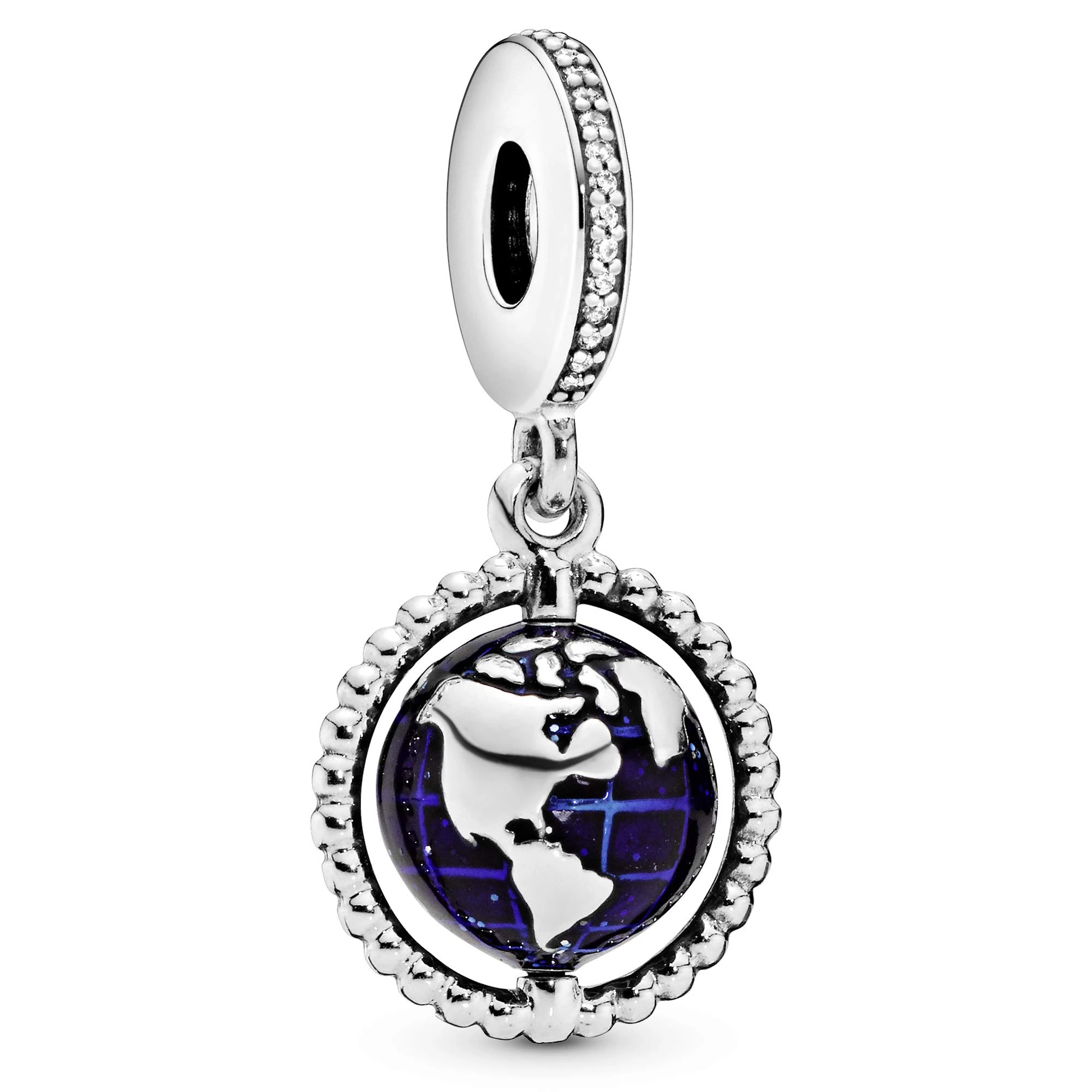 Pandora Spinning Globe Dangle Charm 798021CZ