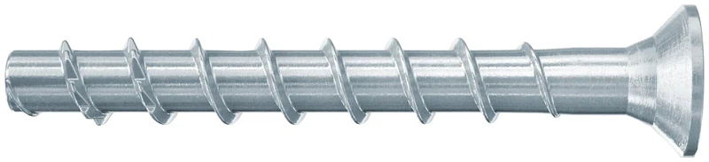 fischer UltraCut FBS II 6x40/5 Countersunk Head, Powerful Concrete Screw, for Fixing in Plumbing, Heating & Air Conditioning, Galvanised (Pack of 100)