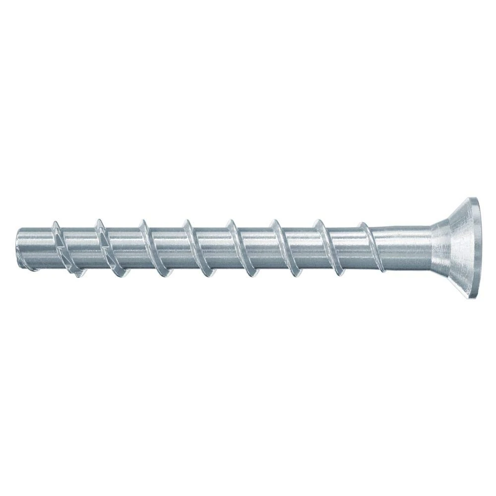 fischer UltraCut FBS II 6x140/85 Countersunk Head Heavy Duty Concrete Screw for Plumbing, Heating & Air Conditioning Fixing - Galvanised (Pack of 100)